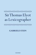 Cover for Sir Thomas Elyot as Lexicographer