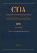 Cover for CTIA: Consolidated Treaties & International Agreements 2008 Vol 1