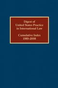 Cover for Digest of United States Practice in International Law, Cumulative Index 1989-2008