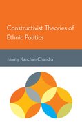 Cover for Constructivist Theories of Ethnic Politics