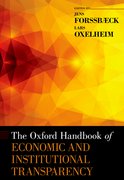 Cover for The Oxford Handbook of Economic and Institutional Transparency