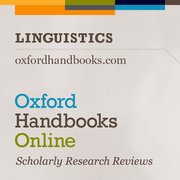 Cover for Oxford Handbooks Online: Linguistics