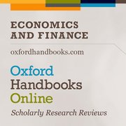 Cover for Oxford Handbooks Online: Economics and Finance