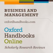 Cover for Oxford Handbooks Online: Business and Management