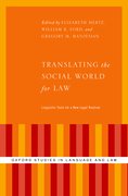 Cover for Translating the Social World for Law
