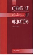Cover for The Common Law of Obligations