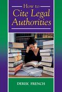 Cover for How to Cite Legal Authorities