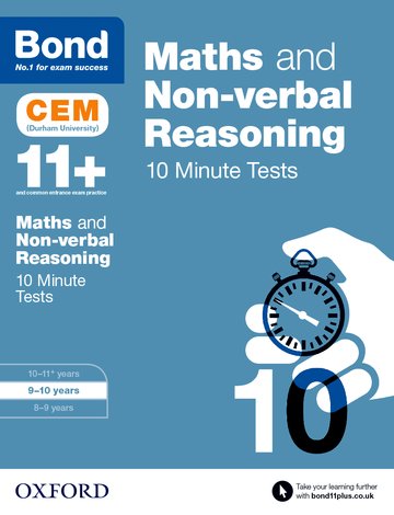 Bond 11+: Maths  Non-verbal Reasoning: CEM 10 Minute Tests