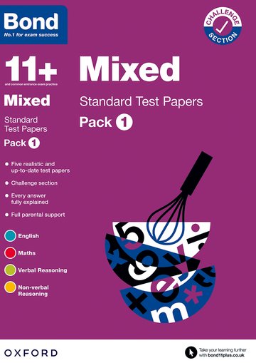 Bond 11+: Bond 11+ Mixed Standard Test Papers: Pack 1: For 11+ GL assessment and Entrance Exams