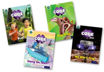 Project X CODE <i>Extra</i>: Yellow Book Band, Oxford Level 3: Bugtastic and Galactic Orbit, Mixed Pack of 4