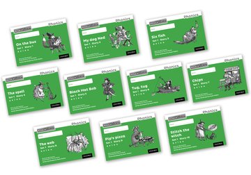 Read Write Inc. Phonics: Green Set 1 Core Black  White Storybooks (Mixed Pack of 10)