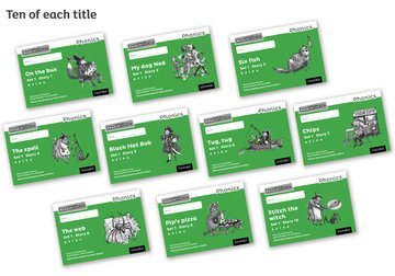 Read Write Inc. Phonics: Green Set 1 Core Black  White Storybooks (Pack of 100)