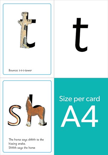 Read Write Inc. Phonics: Set 1 Speed Sounds Cards A4 (Pack of 5